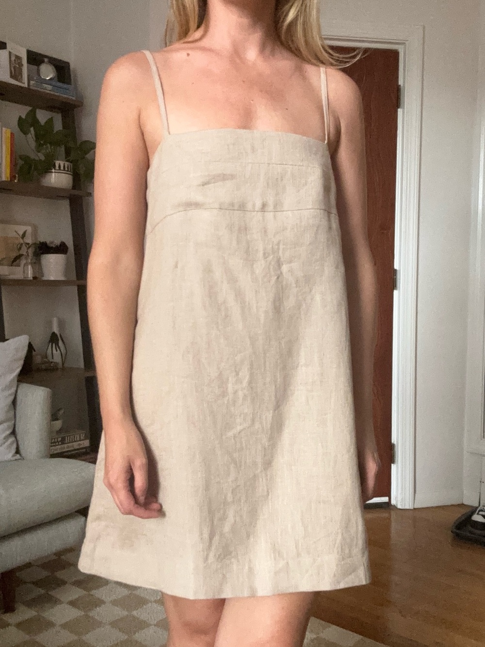 Banana Republic Tan Linen Mini Dress - Small